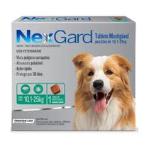 Nexgard Cães 10,1 a 25 kg - Antipulgas e Carrapatos Merial - 1 comprimido