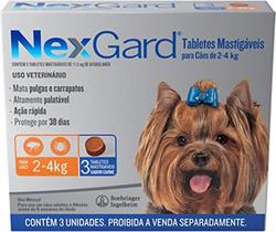 Nexgard Cães de 2 a 4kg Combo 3 tabletes - Boehringer