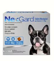 Nexgard Cães De 4 Á 10 Kg 1 Cp Antipulgas E Carrapatos - NEXGARD AVULSO