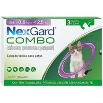 Nexgard Combo 3 Aplicadores Antiparasitário para Gatos de 0,8Kg a 2,5Kg