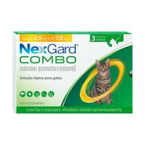 Nexgard Combo Antipulgas, Sarna E Vermífugo Gatos 2,5Kg A Nexgard Combo Antipulgas, Sarna E Vermífugo Gatos 2,5Kg A