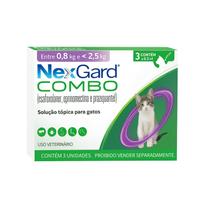 NexGard Combo Para Gatos 0,8 a 2,5 Kg Antipulgas, Sarna e Vermes 3 Aplicadores Tópicos NexGard Combo Para Gatos 0,8 a 2,5 Kg Antipulgas, Sarna e Vermes 3 Aplicadores Tópicos