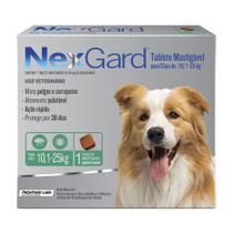 NexGard Contra Pulgas e Carrapatos para Cães de 10,1 a 25kg 1 Tablete Mastigável