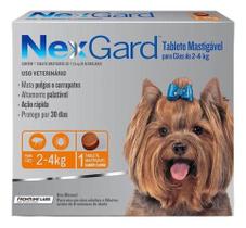 Nexgard original 1 Comprimido, de 2 a 4 Kg. antipulgas e carrapatos..