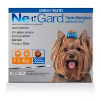 NexGard P 2 a 4kg 3 Tabletes Antipulgas Cães NexGard P 2 a 4kg 3 Tabletes Antipulgas Cães