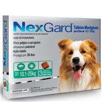 NexGard para Cães de 10 A 25 Kg 3 UNIDADES + 1 CAIXA VERMIFUGO VERMIVET