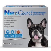 NexGard para Cães de 4,0 A 10 Kg 1 UNIDADE + 1 VERMIFUGO VERMIVET