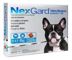 Nexgard Para Cães De 4,1 Á 10 Kg 3 Cp Antipulgas E Carrapato