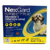 NexGard Spectra 3,6 a 7,5kg 1 cp Antipulgas e Vermífugo - Boehringer