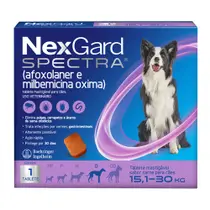 NexGard Spectra Anti Pulgas e Carrapatos para Cães de 15,1 a 30kg 1 Tablete Mastigável NexGard Spectra Anti Pulgas e Carrapatos para Cães de 15,1 a 30kg 1 Tablete Mastigável