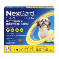 NexGard Spectra Anti Pulgas e Carrapatos para Cães de 3,6 a 7,5kg 1 Tablete Mastigável
