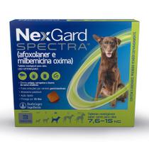 NexGard Spectra Anti Pulgas e Carrapatos para Cães de 7,6 a 15kg 3 Tablete Mastigável