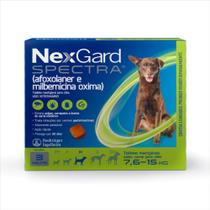 NexGard Spectra Antipulgas, anticarrapatos e Vermífugo Cães 7,6kg a 15kg com 3 tablete