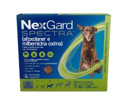 NexGard Spectra Antipulgas Cães 7,6kg a 15kg 3 Comprimidos