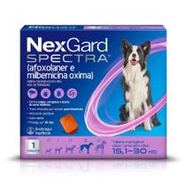 Nexgard Spectra Antipulgas e Carrapatos Cães de 15,1 a 30 Kg