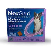 Nexgard Spectra Antipulgas e Carrapatos Para Cães 15,1 a 30kg Com 3 Tabletes