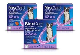 NexGard Spectra Antipulgas e Carrapatos Para Cães de 15,1 a 30kg - Combo 3 caixas - Boehringer Ingelheim