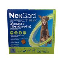 NexGard Spectra Antipulgas e Carrapatos para Cães de 7,6 a 15kg 3 Tabletes
