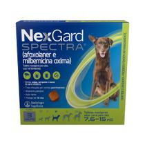 NexGard Spectra Antipulgas e Carrapatos para Cães de 7,6 a 15kg 3 Tabletes