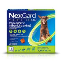 NexGard Spectra Antipulgas e Carrapatos Para Cães de 7,6 a 15kg NexGard Spectra Antipulgas e Carrapatos Para Cães de 7,6 a 15kg