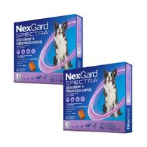 NexGard Spectra Antipulgas e Vermífugo Cães 2 Unidades de 1 Tablete 15,1 - 30KG (G)