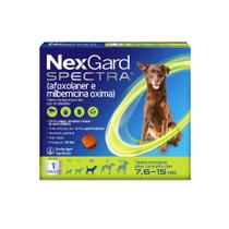 Nexgard Spectra Antipulgas e Vermífugo para Cães de 7,6 a 15kg - 1 Comprimido