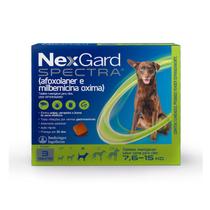 Nexgard Spectra Antipulgas e Vermífugo para Cães de 7,6 a 15kg - 3 Comprimidos