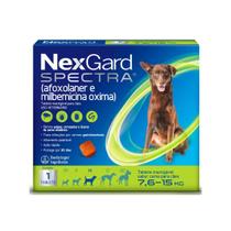 Nexgard Spectra Cães 7,6 a 15kg 1 Comprimido Antipulgas Carrapato e Vermifugo Nexgard Spectra Cães 7,6 a 15kg 1 Comprimido Antipulgas Carrapato e Vermifugo