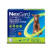 Nexgard Spectra Cães 7,6 a 15kg 1 Comprimido Antipulgas Vermifugo
