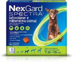 Nexgard Spectra Cães 7,6kg a 15kg 1 Tablete