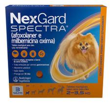 Nexgard Spectra Com 3 Para Cães De 2 A 3,5kg - Pp Nexgard Spectra Com 3 Para Cães De 2 A 3,5kg - Pp