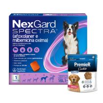 Nexgard Spectra Mastigável 15,1 - 30kg 1unid - Ganhe Cookie Premier 250g