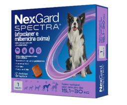 NexGard Spectra Mastigável 15,1 a 30kg 1unid - Ganhe Marrobone Pedigree 200g