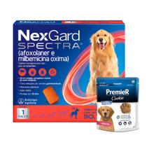 Nexgard Spectra Mastigável 30,1 - 60kg 1unid - Ganhe Cookie Premier 250g