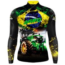 NF26M - Camisa Camiseta Blusa de Pesca Masculina New Fisher Agro - com proteção UV