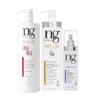 Ng De France Fast Liss 1L, Thermo 120ml e Shampoo Intense 1L