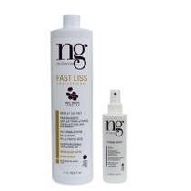 Ng De France Fast Liss Realinhamento Vegano Alisamento Escova Progressiva 1000ml + Spray Finalizador Protetor Térmico Thermo Repair 200ml