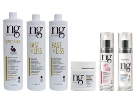 Ng De France Fast Liss Redutor de Volume Vegano + Pós Fast Shampoo + Condicionador + Máscara Hidratante + 2 Leave-in Ng De France Fast Liss Redutor de Volume Vegano + Pós Fast Shampoo + Condicionador + Máscara Hidratante + 2 Leave-in
