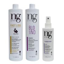 Ng De France Kit Fast Liss 1L + Spray Thermo + Sh. Silver 1L