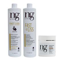 Ng De France Kit Fast Liss Realinhamento vegano + Shampoo Pós Alisamento 1000ml + Máscara Hidratante Pós Fast 500g Ng De France Kit Fast Liss Realinhamento vegano + Shampoo Pós Alisamento 1000ml + Máscara Hidratante Pós Fast 500g
