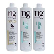 Ng De France Kit Fast Liss + Shampoo + Cond. Light Litro