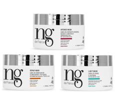 Ng De France Kit Máscaras Intense + Repair + Light (250g Cd) Ng De France Kit Máscaras Intense + Repair + Light (250g Cd)