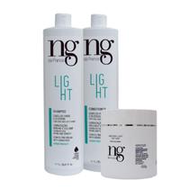 Ng De France Kit Shampoo Light Cabelos Finos e Oleosos 1L + Condicionador Light 1L + Máscara 500g