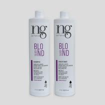 Ng De France Shampoo Matizador Desamarelador Silver Blond 1l + Cond. Silver Blond 1l