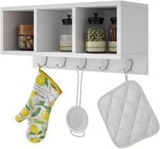 Nicho 100% MDF com Ganchos - Claudia (Porta Tempero e utensílios de cozinha)