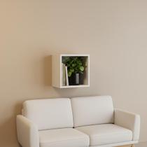 Nicho 25x25 Branco MDF Decoração Sala Quarto Cozinha Banheiro