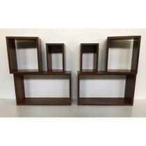 Nicho 6 Peças Imbuia Marrom Para Decoração Mdf 15mm Nicho 6 Peças Imbuia Marrom Para Decoração Mdf 15mm