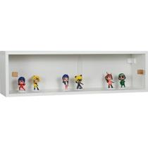 Nicho 80x23x18 Branco c/ Portas de acrílico Puxador Montante Natural Nicho 80x23x18 Branco c/ Portas de acrílico Puxador Montante Natural