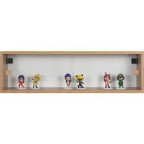 Nicho 80x23x18 Freijó c/ Portas de Acrílico Puxador Montante Natural Nicho 80x23x18 Freijó c/ Portas de Acrílico Puxador Montante Natural