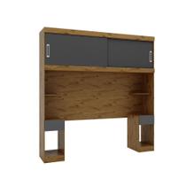 Nicho Aéreo Casal 2 Portas Cabeceira Nobre Grafite Gênova